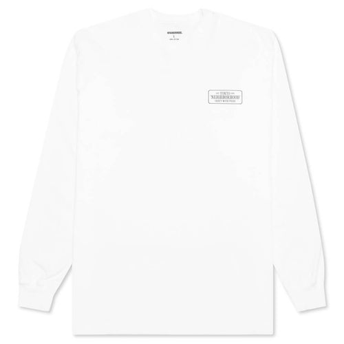 Bar & Shield L/S C-Tee - White
