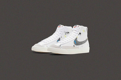 Blazer Mid '77 "Paint Splatter" - White/Black