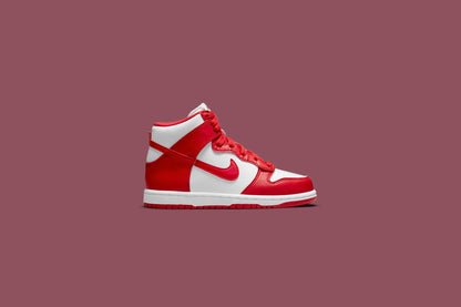 Dunk High (PS) - White/University Red