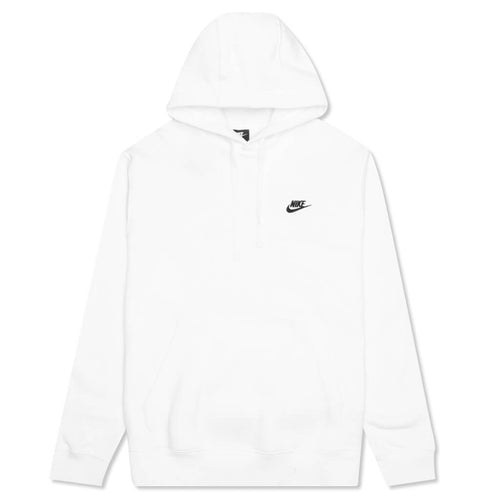 Sportswear Club Fleece Pullover Hoodie - White/Black