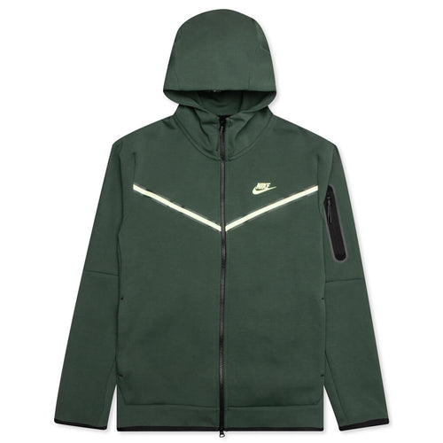 Sportswear Tech Fleece Full Zip Up Hoodie - Galactic Jade/Light Liquid Lime