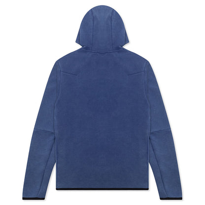 Sportswear Tech Fleece Washed Full-Zip Hoodie - Deep Royal Blue/Black