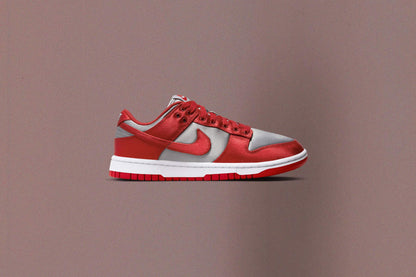 Women's Dunk Low - Medium Grey/Varsity Red/White