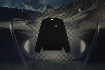 Nike x Stussy Washed Fleece Crew Neck - Black/Black/Sail
