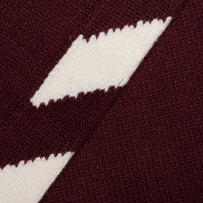Diag Arrow Knit Crewneck - Barolo White