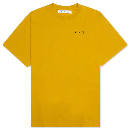 Pencil Arch S/S Over Tee - Ocher Yellow/Black