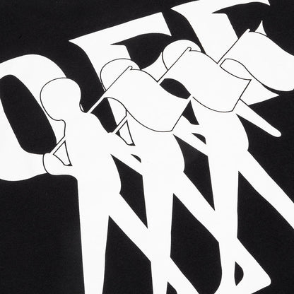 Flag S/S Slim Tee - Black/White