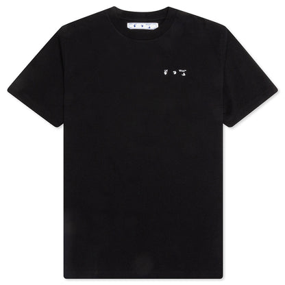 Flag S/S Slim Tee - Black/White