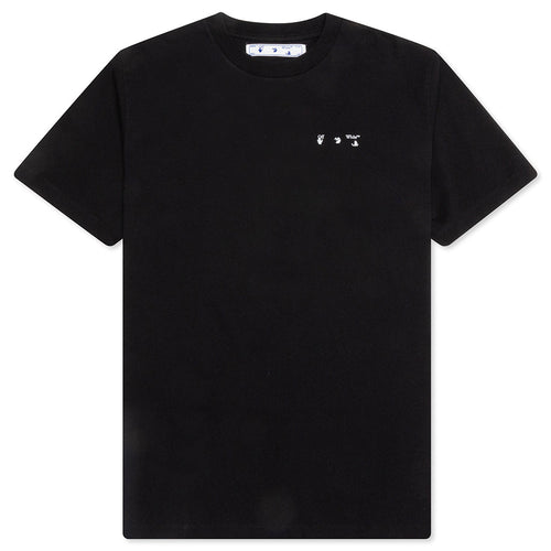 Flag S/S Slim Tee - Black/White
