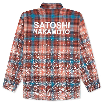 Other Scenes Shattered Glass Flannel - Red/Blue