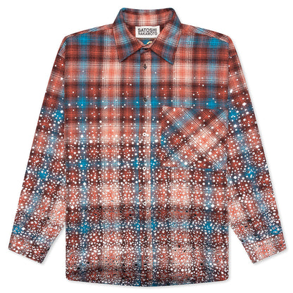 Other Scenes Shattered Glass Flannel - Red/Blue