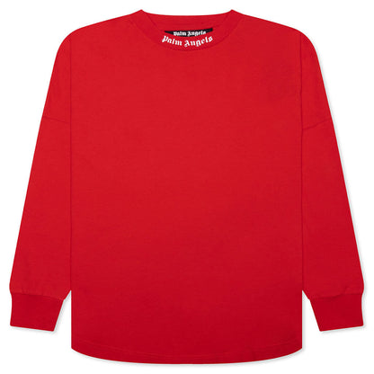 Classic Logo Over Tee L/S - Red/White