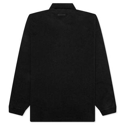Pique L/S Polo - Black