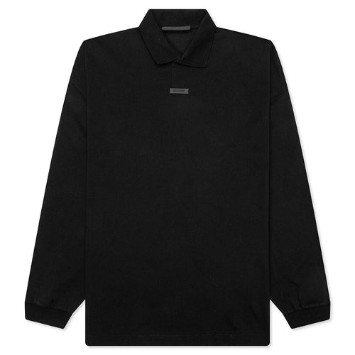 Pique L/S Polo - Black