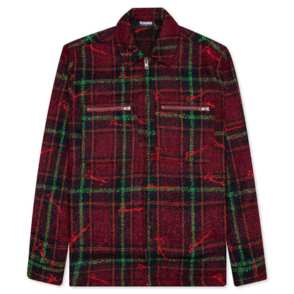 Nocturnal Woven Work Jacket - Dark Red