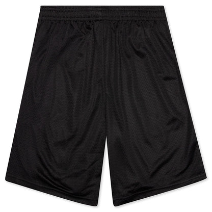 Diamond Script Mesh Shorts - Black