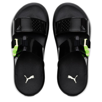 Women's Suede Mayu Sandal - Black/Fizzy Light