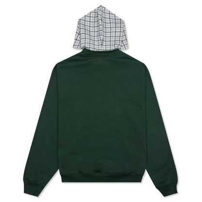 Checker Hooded Sweatshirt - Khaki