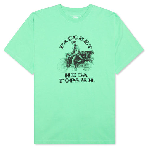 Motorbike Tee - Mint Grey