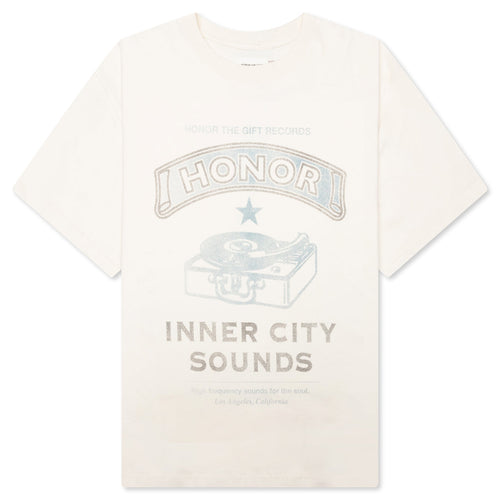 Records Tee - Cream