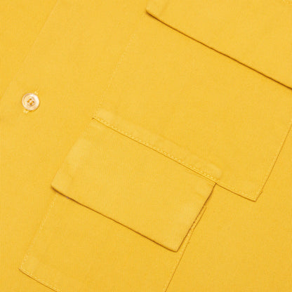 S/S Cotton Cargo Button Down Shirt - Yellow