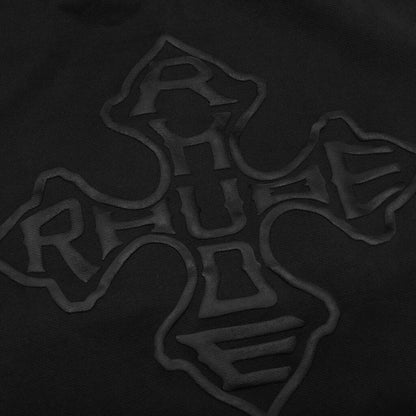 Rhude Cross Logo Hoodie - Vintage Black