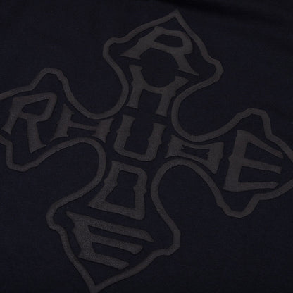 Rhude Cross Logo L/S Tee - Vintage Black