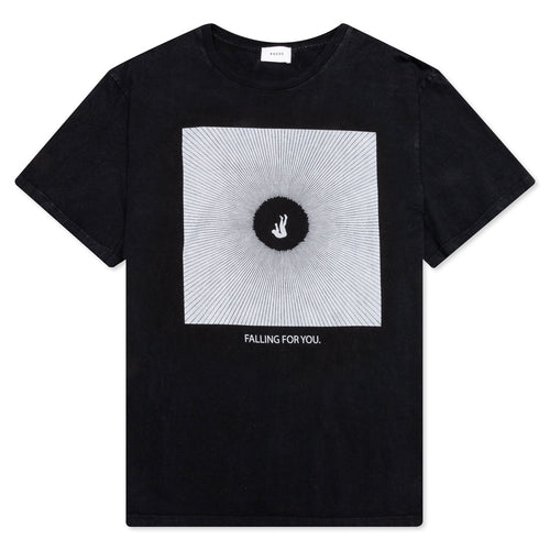 Falling For You Graphic Tee - Black