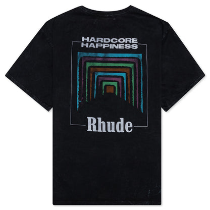 Neon Box Perspective Graphic Tee - Black