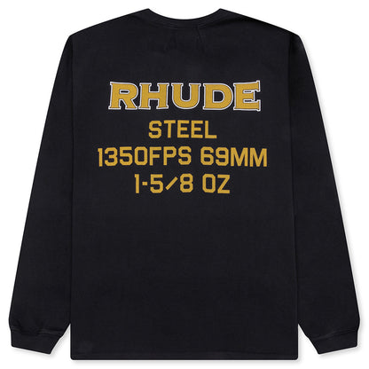Rhude Steel L/S Tee - Vintage Black