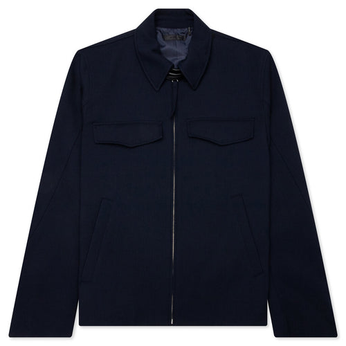Rounded Bomber Jacket - Navy