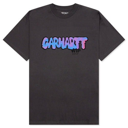 S/S Drip T-Shirt - Charcoal
