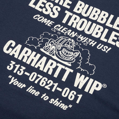 S/S Less Troubles T-Shirt - Blue/Wax