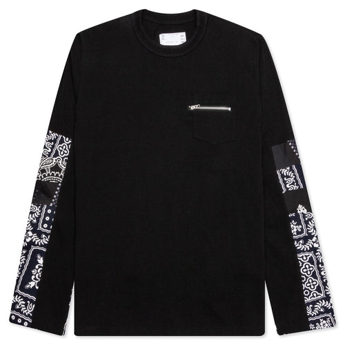 Archive Print Mix L/S T-Shirt - Black/White