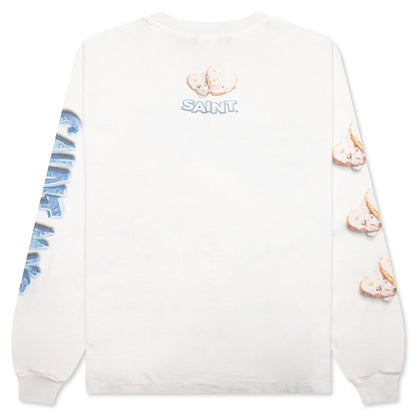 Saint Michael x Shermer Academy Heart Cookie L/S Tee - White