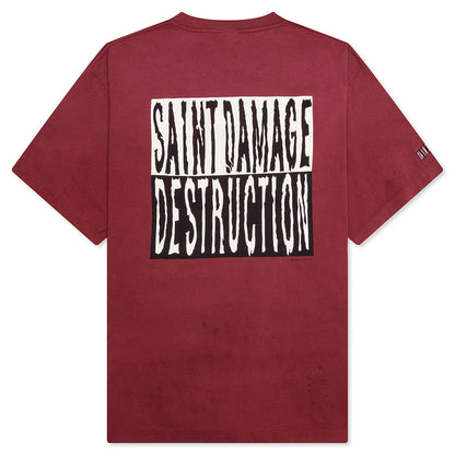 Saint Damage S/S Tee - Burgundy