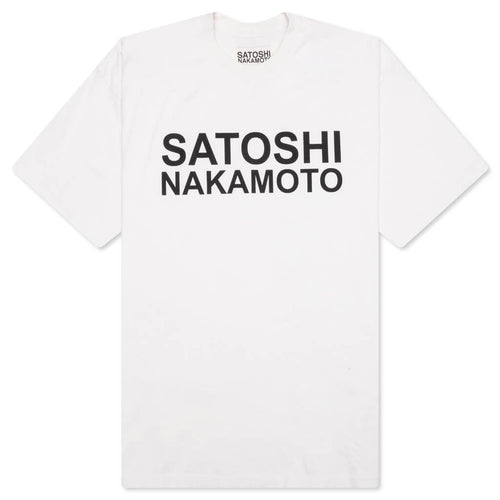 Satoshi Logo Tee - White