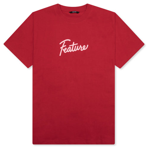 Script Tee - Savvy Red