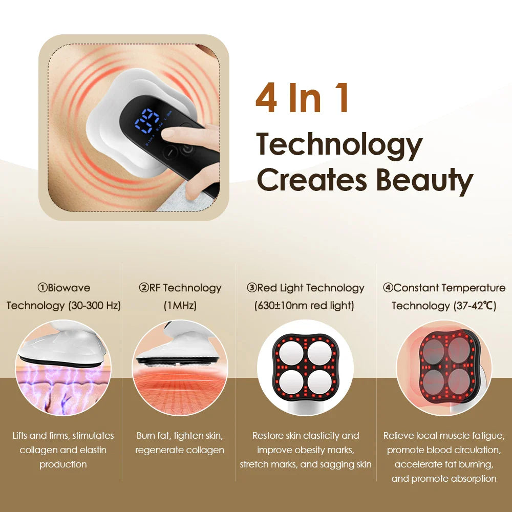 NNEOBA Cordless Electric Body Sculpting Massager Fat Burning Black