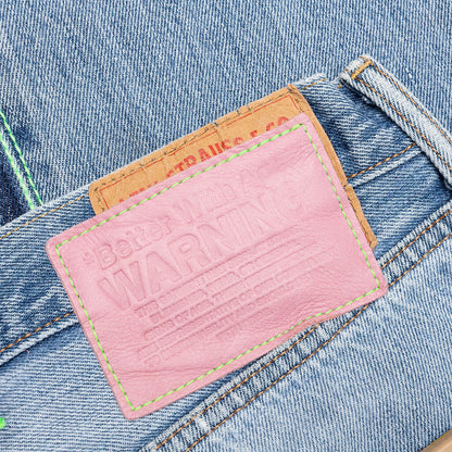 Sham Hand-Beaded Double-Wide Denim - Indigo