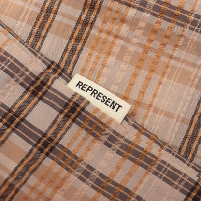 Sheer Flannel Shirt - Brown Checker