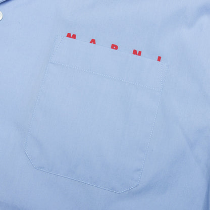 Boxy Fit Logo Bowling Shirt - Iris Blue