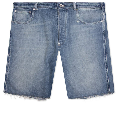 Stud Denim Shorts - Light Blue
