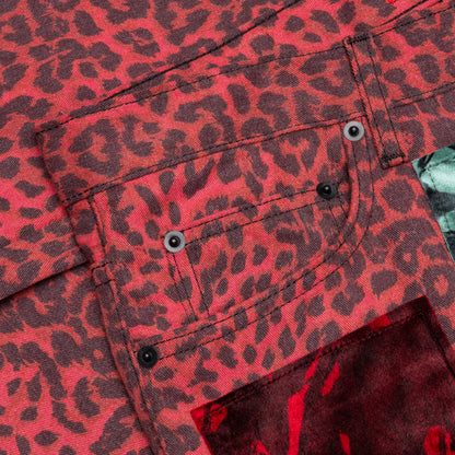 Patchwork Hiker Pants - Cherry