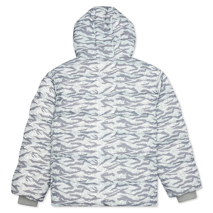 Tiger Puffer Jacket - White/Grey