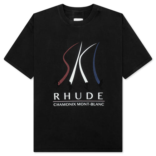 Ski Slope Tee - Vtg Black