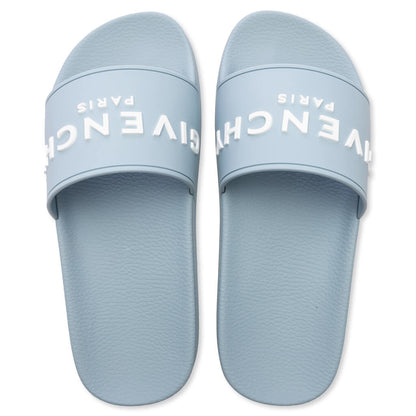 Slide Flat Sandals - Sky Blue