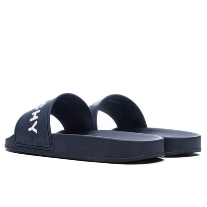 Slide Flat Sandals - Dark Blue