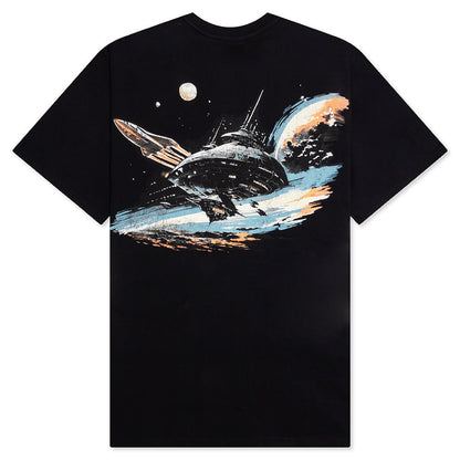 Space Runner S/S Knit Oversized Fit Shirt - Black