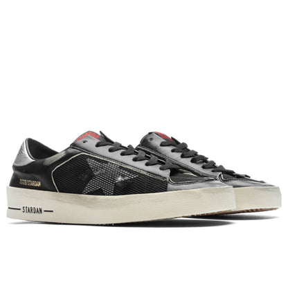 Stardan Suede and Nappa Sneaker - Black/Silver